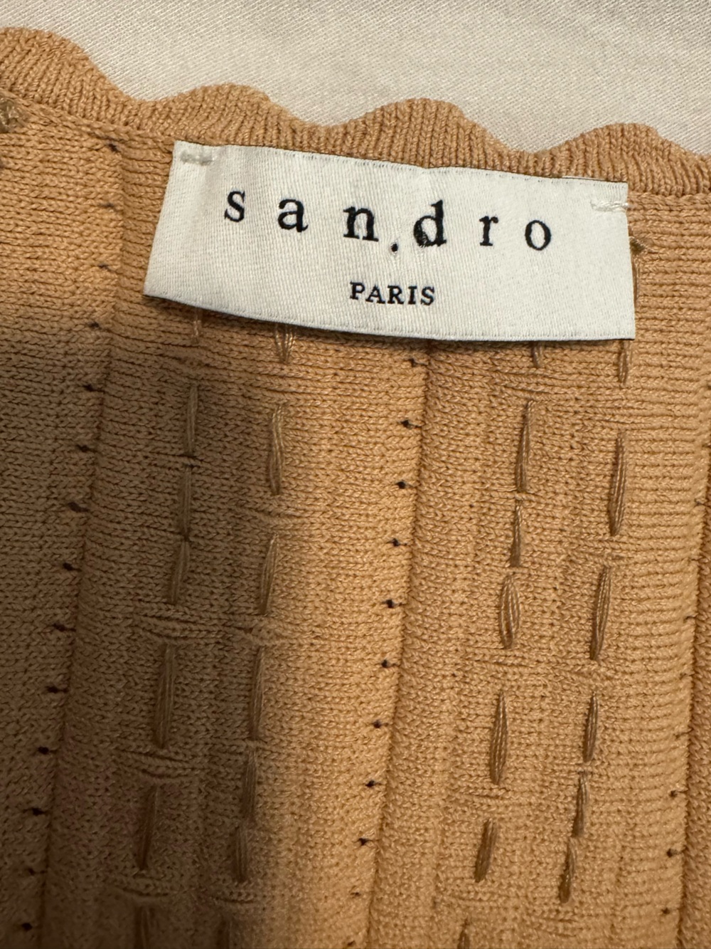 NWT Sandro Paris Chicago Beaded Ribbed Knit Tank Top Size 3 L - Picture 3 of 5